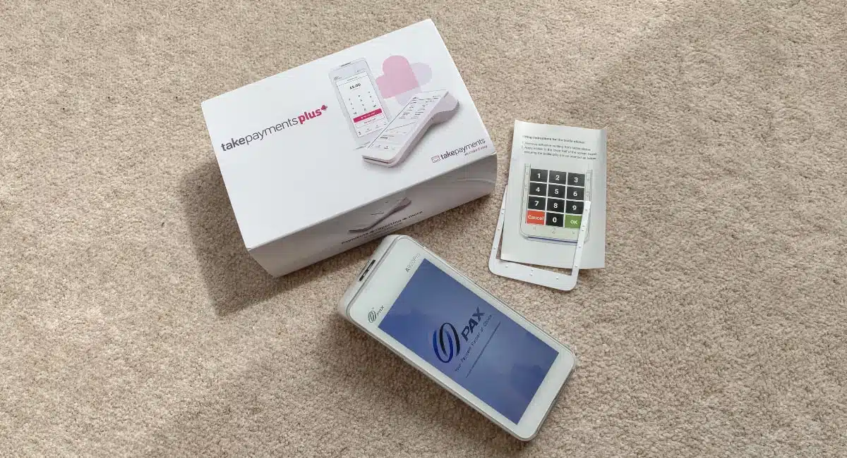 Takepayments PAX terminal package contents