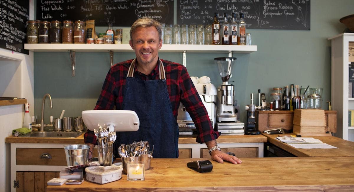 point of sale counter in a cafe