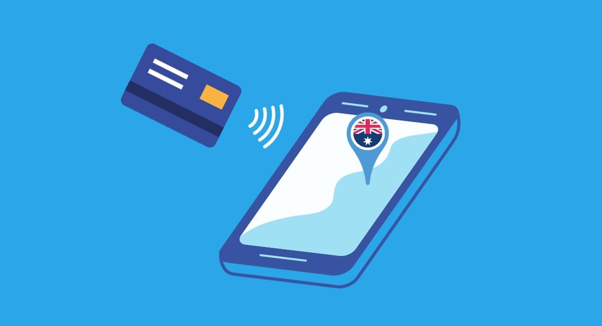 payment card tapping a smartphone in Australia
