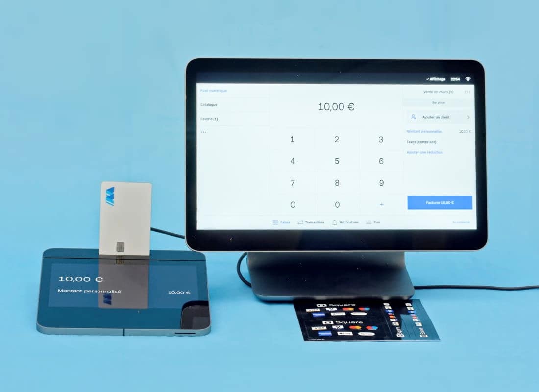 Square Register looks fancy, in the style of Apple products Square Register setup