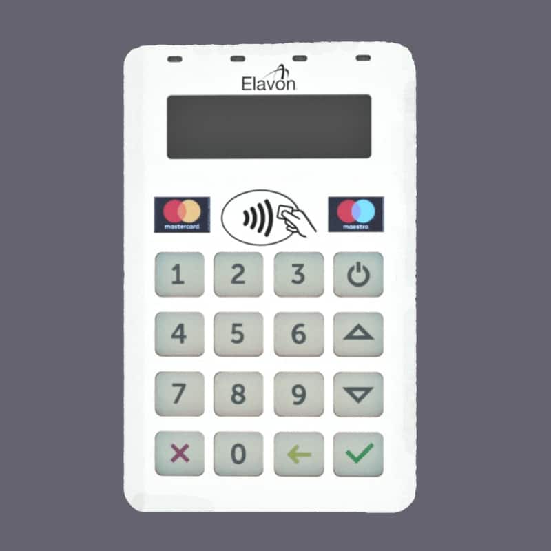 Elavon Mobile card reader comes in white Elavon Mobile card reader