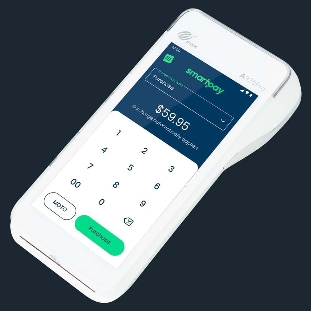 Smartpay’s EFTPOS machines is a PAX A920Pro model Smartpay EFTPOS machine