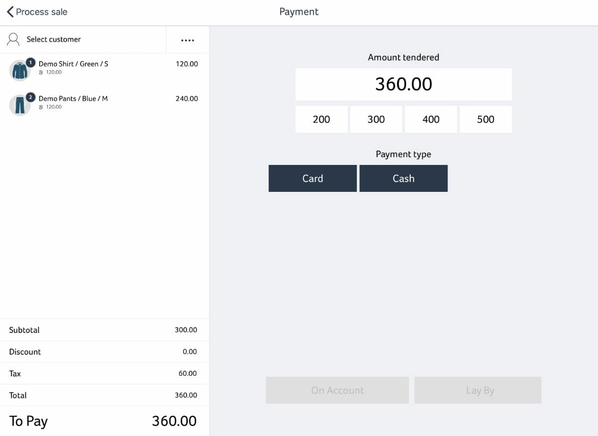 Hike POS app looks quite plain Hike POS app payment screen
