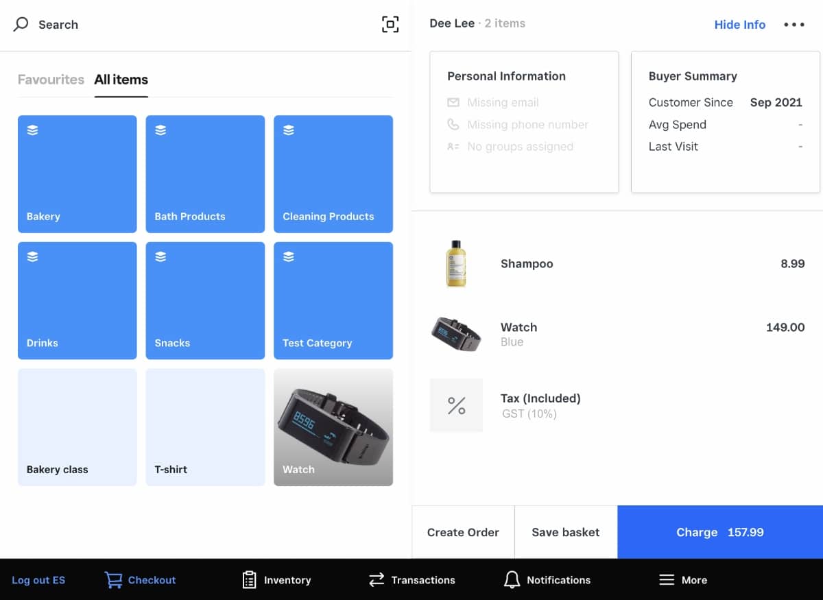 The Square Retail POS app looks pleasing and can be adapted a lot Square Retail POS app checkout screen in Australia