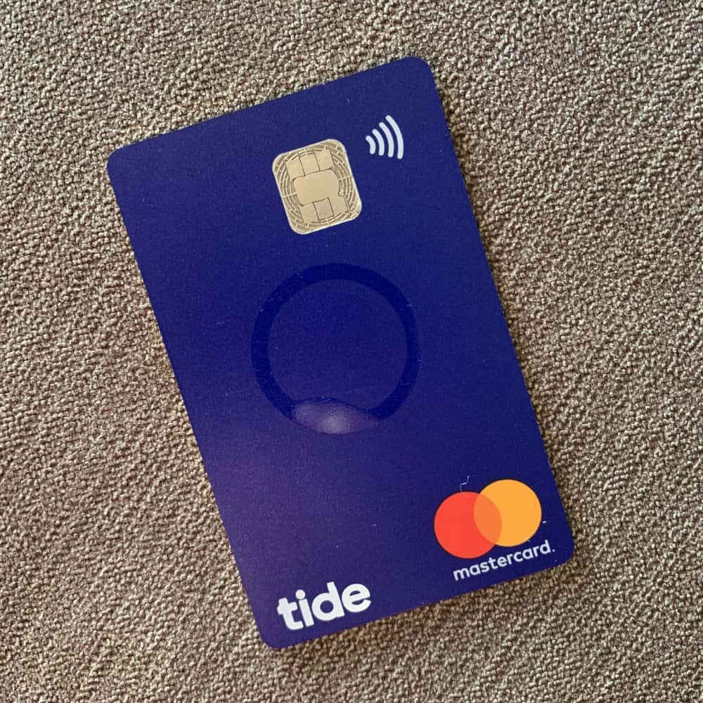 The front of our Tide card Front of Tide card