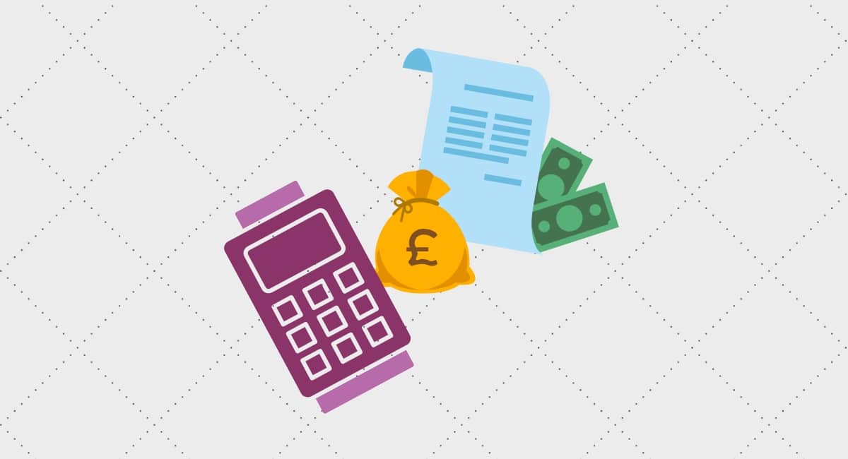 Card machine, money bag and bill document