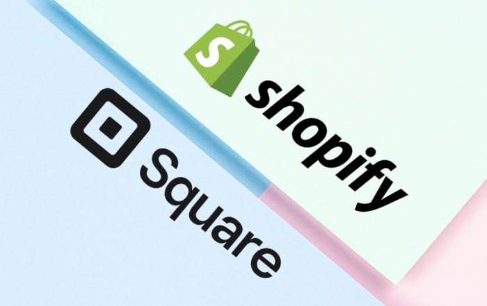 Shopify vs Square logos